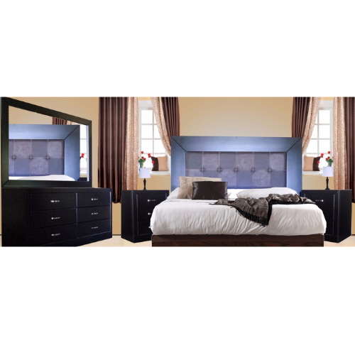 Montreal Mirror Dresser Combo / Cabinet Set Urban Style / Canadian-Inspired Furniture
